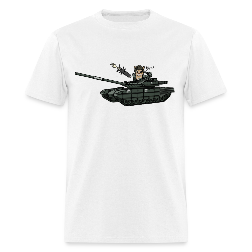 Blyat Cat T-90M T-Shirt - white