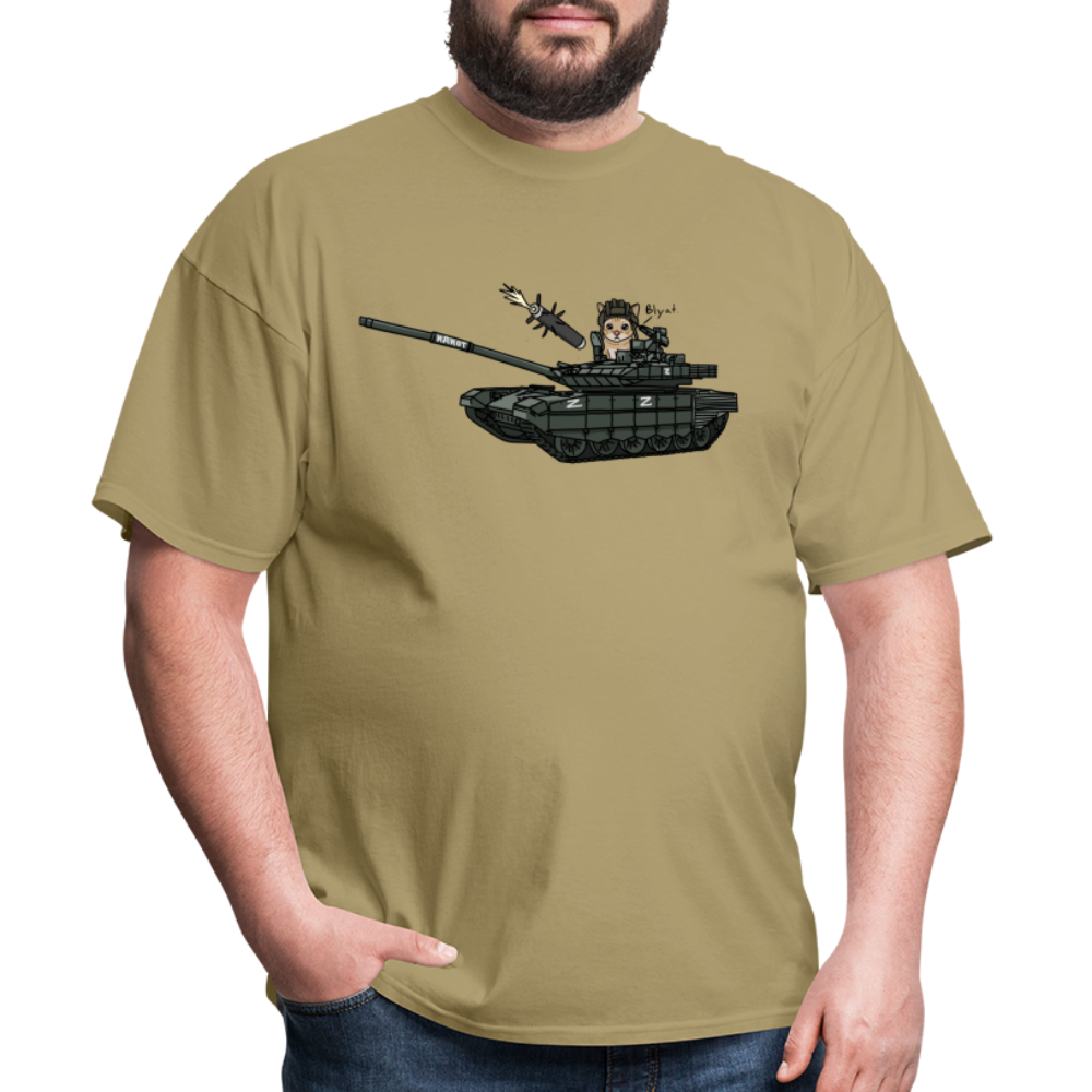 Blyat Cat T-90M T-Shirt - khaki