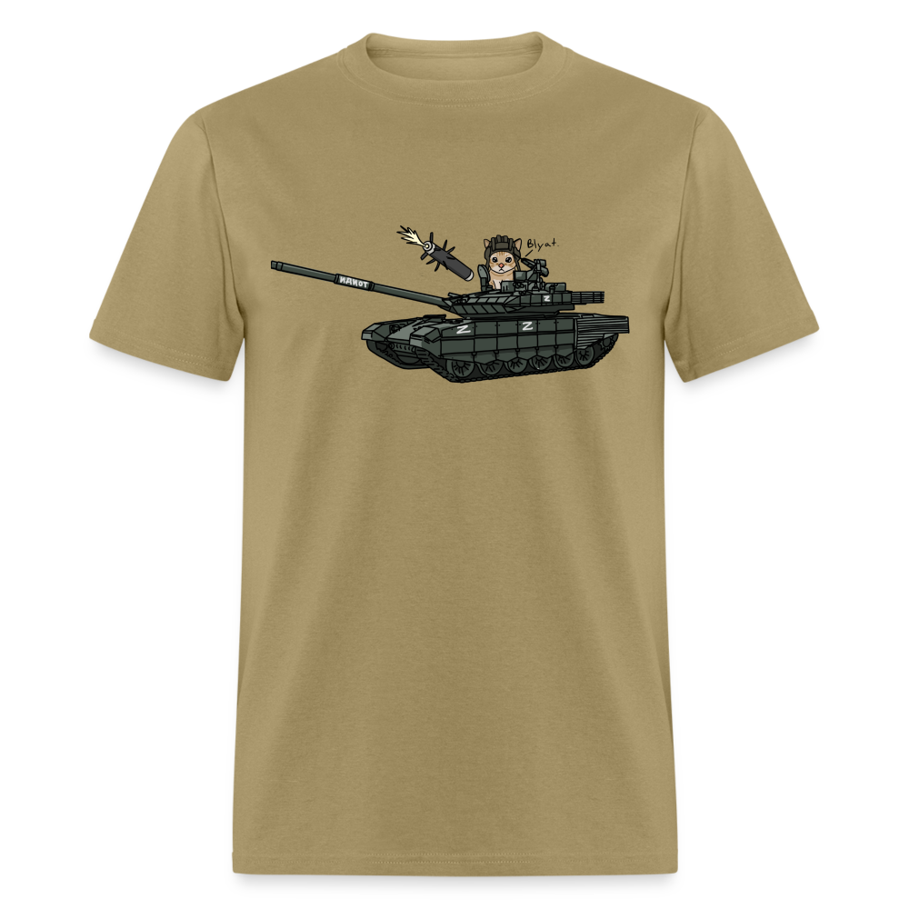 Blyat Cat T-90M T-Shirt - khaki