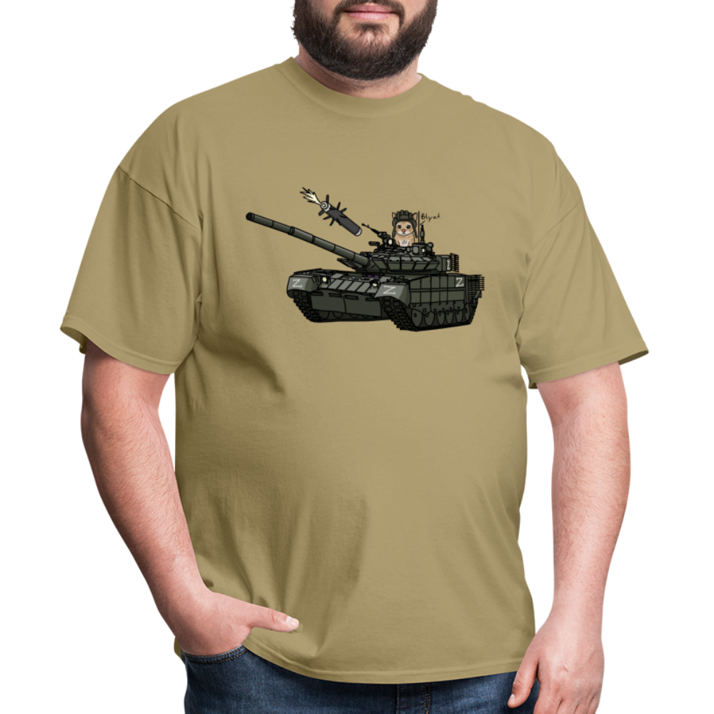 Blyat Cat T-80BVM T-Shirt - khaki