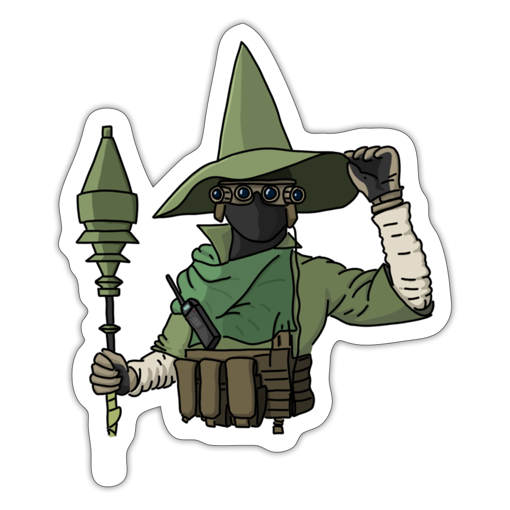 Combat Wizard Sticker - white matte