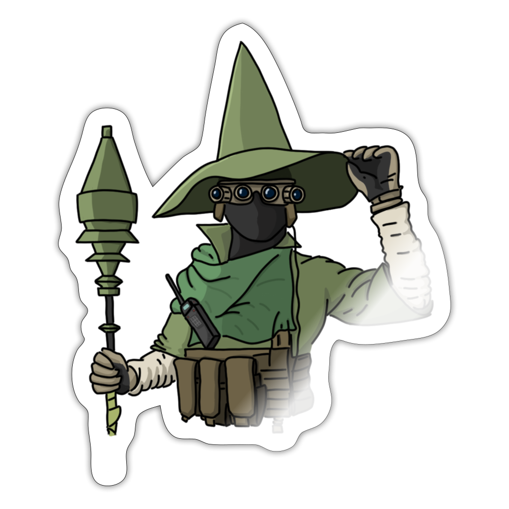 Combat Wizard Sticker - white glossy