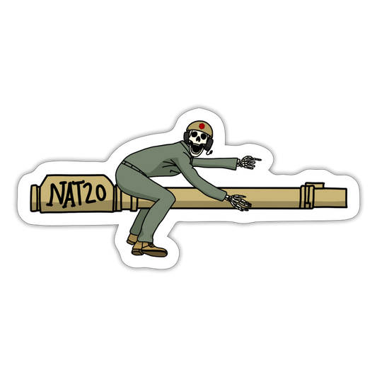 Tanker's Crit Sticker - white matte